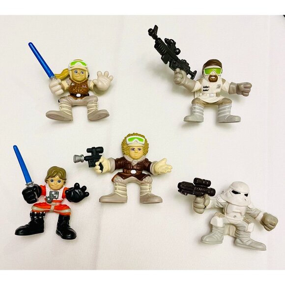 2001 Star Wars Galactic Heroes Empire Strikes Back -Battle Hoth-5 Action Figures - Picture 1 of 14